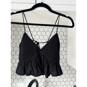 Idem Ditto Smocked Peplum Tube Top